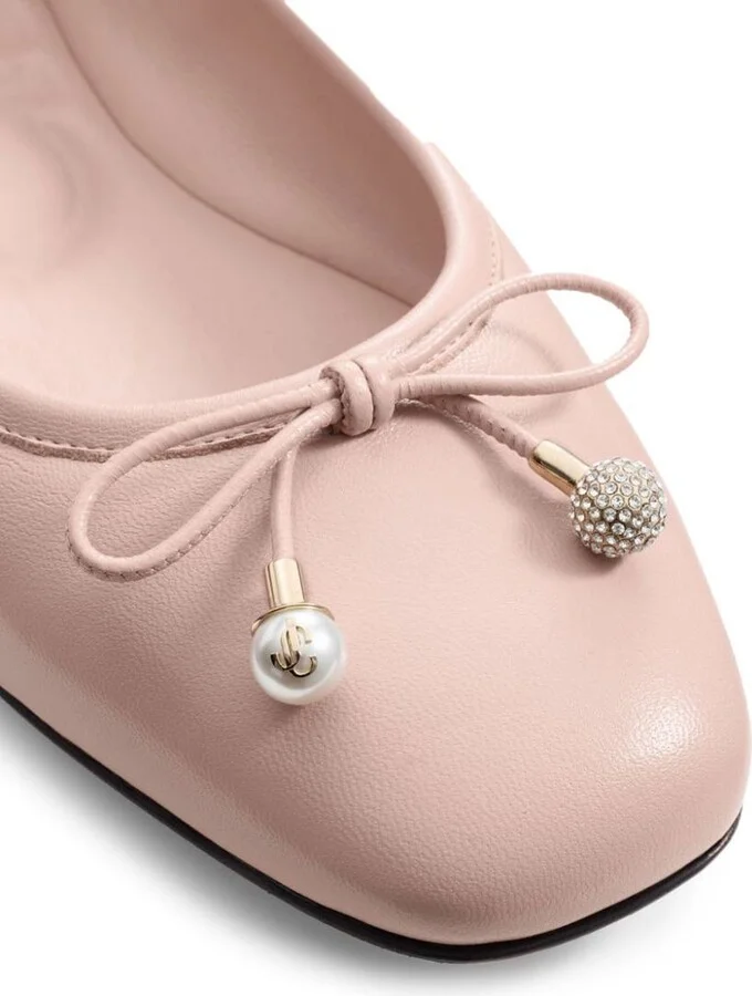 Jimmy Choo Elme Flat Leather Ballet Flats - Image 2