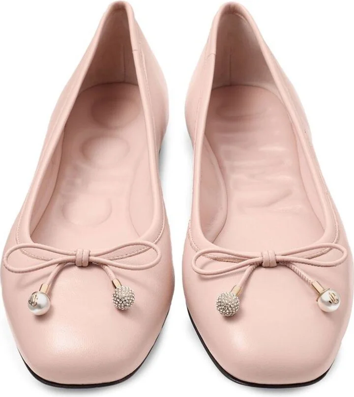 Jimmy Choo Elme Flat Leather Ballet Flats - Image 3