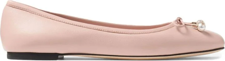 Jimmy Choo Elme Flat Leather Ballet Flats