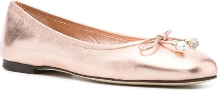 Jimmy Choo Elme Flat Metallic Leather Ballet Flats - Image 2