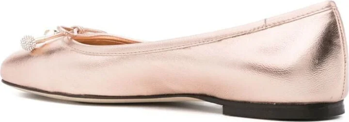 Jimmy Choo Elme Flat Metallic Leather Ballet Flats - Image 3