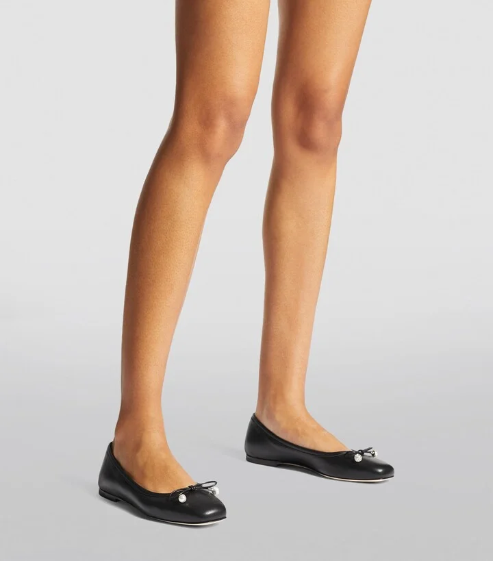 Jimmy Choo Elme Lambskin Ballet Flats - Image 2