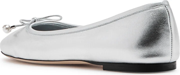 Jimmy Choo Elme Metallic Leather Ballet Flats - Image 2