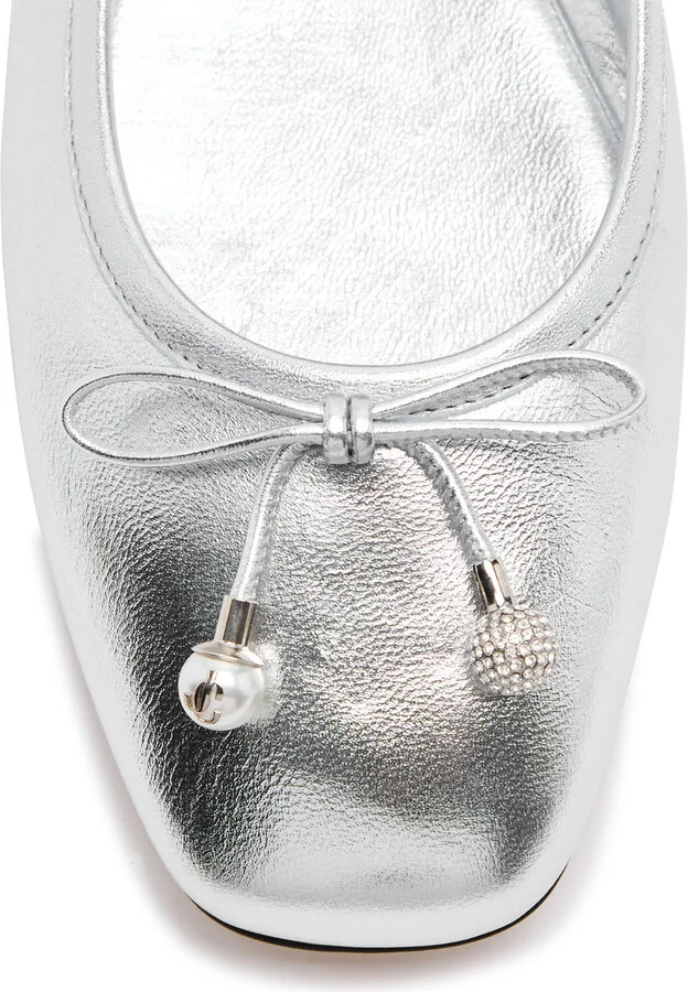 Jimmy Choo Elme Metallic Leather Ballet Flats - Image 4