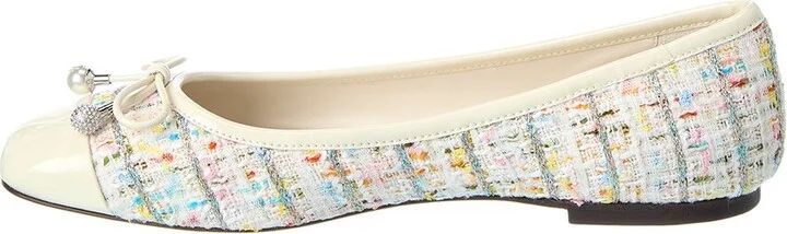 Jimmy Choo Elme Tweed & Patent Flat - Image 2