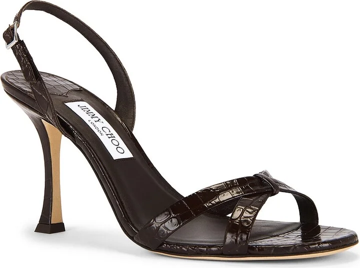Jimmy Choo Elsy 90 Sandal in Chocolate - Image 2