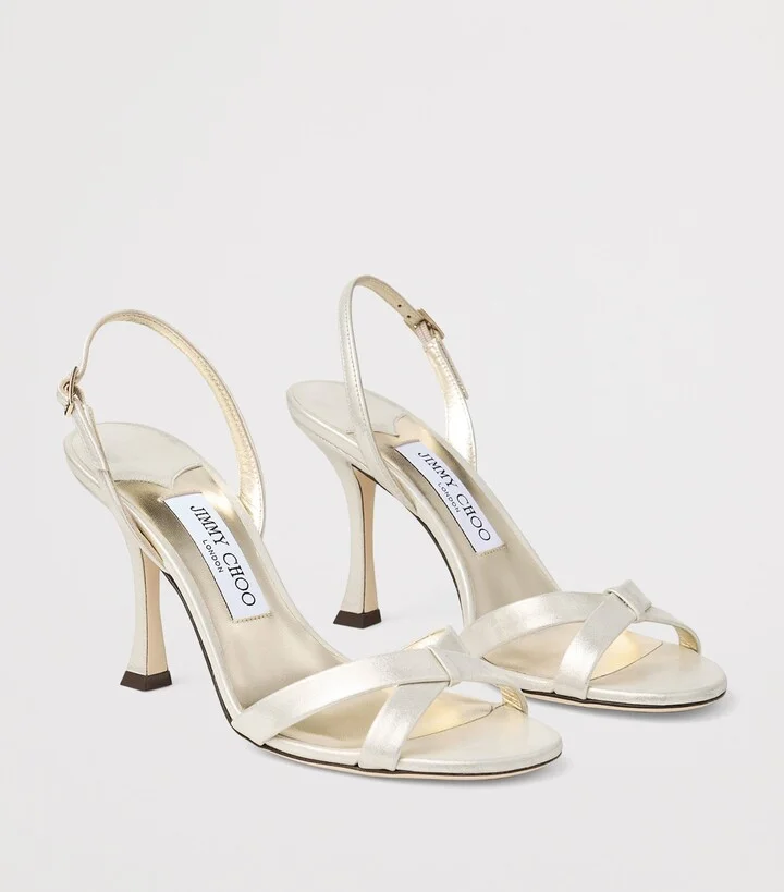 Jimmy Choo Elsy 90 Suede Heeled Sandals - Image 6