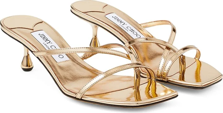 Jimmy Choo Etana 50 Leather Heeled Mules - Image 5