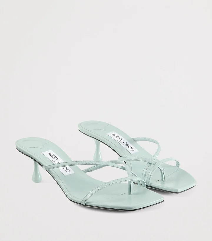 Jimmy Choo Etana 50 Leather Heeled Mules - Image 6