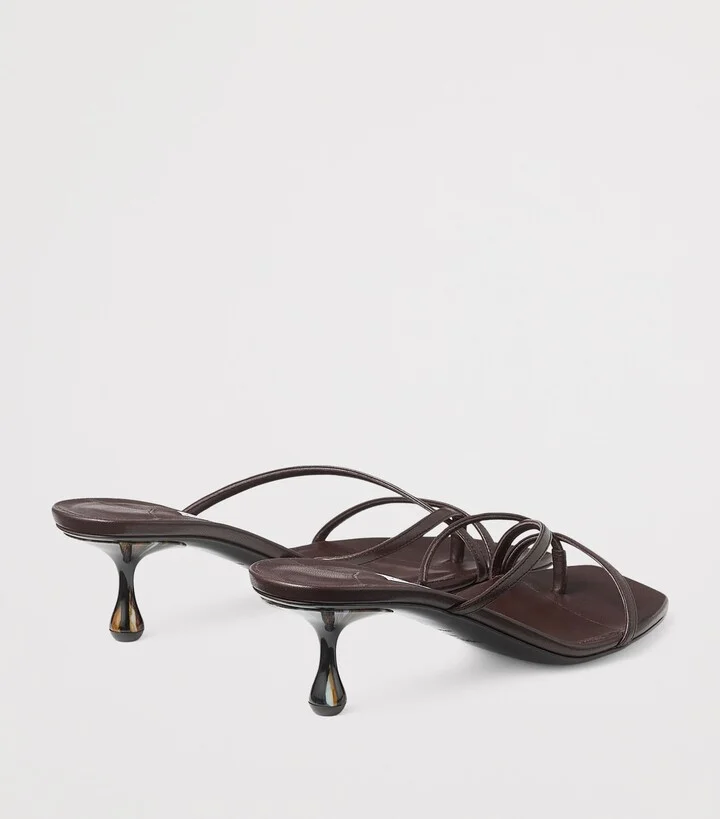 Jimmy Choo Etana 50 Leather Heeled Mules - Image 4