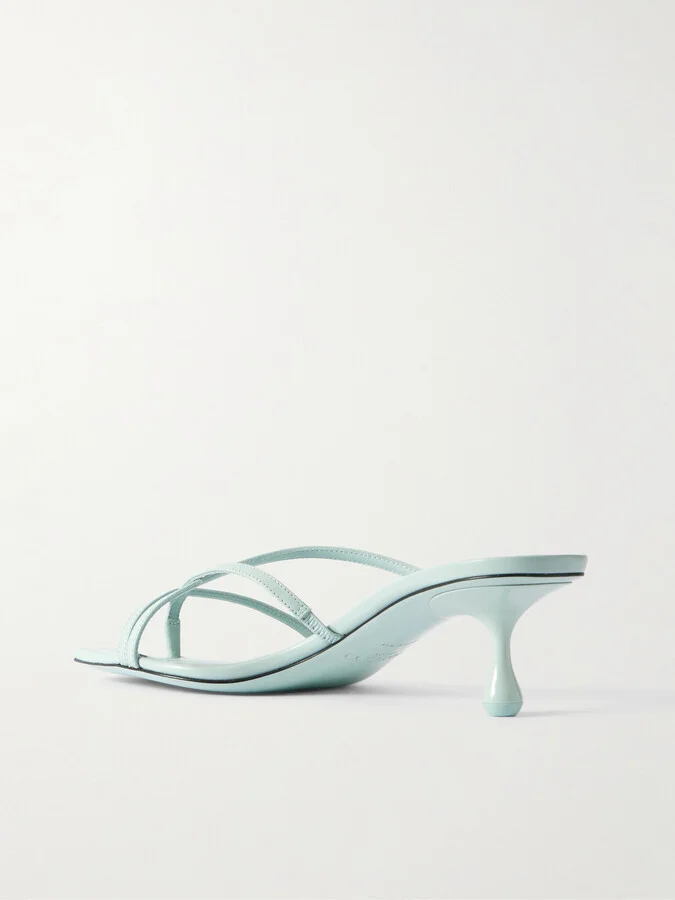 Jimmy Choo - Etana 50 Leather Sandals - Blue - Image 3