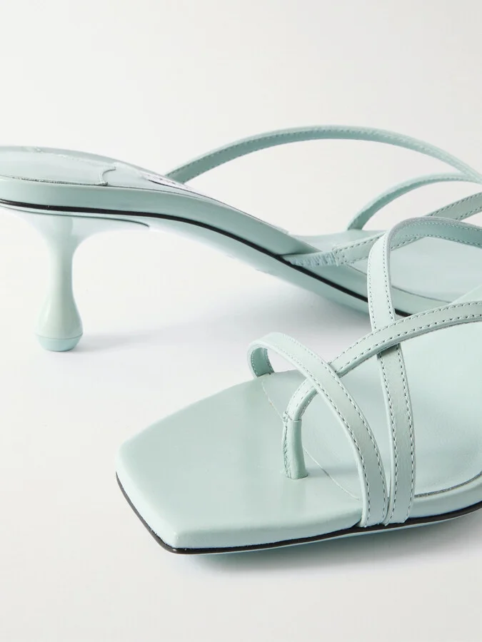 Jimmy Choo - Etana 50 Leather Sandals - Blue - Image 4