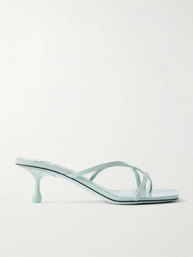 Jimmy Choo - Etana 50 Leather Sandals - Blue