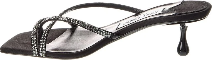 Jimmy Choo Etana Mule 50 Satin & Leather Sandal - Image 2
