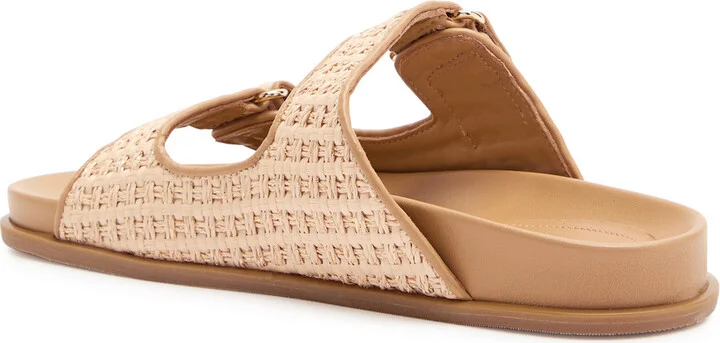 Jimmy Choo Fayence Embellished Raffia Sliders - Image 2