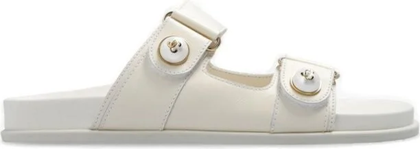 Jimmy Choo Fayence Pearl-Embellished Slip-On Sandals