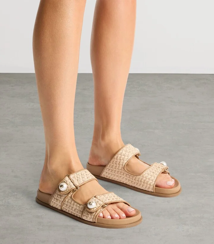 Jimmy Choo Fayence Raffia Sandals - Image 2