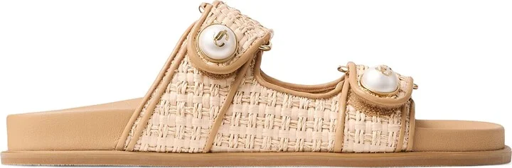 Jimmy Choo Fayence Raffia Sandals