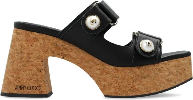 Jimmy Choo Fayence Slip-On Platform Sandals