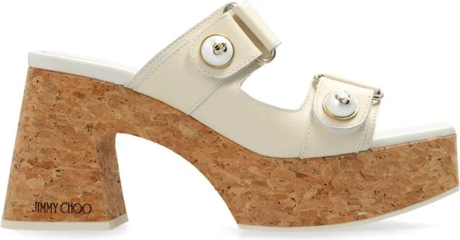 Jimmy Choo Fayence Slip-On Platform Sandals