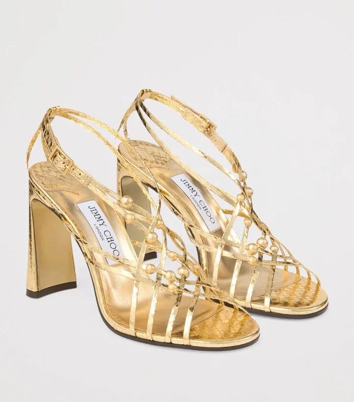 Jimmy Choo Felice 95 Leather Sandals - Image 5