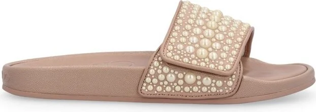 Jimmy Choo Fitz Pearl Embellished Slides