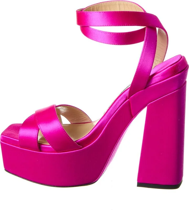 Jimmy Choo Gaia 140 Satin Platform Sandal - Image 2