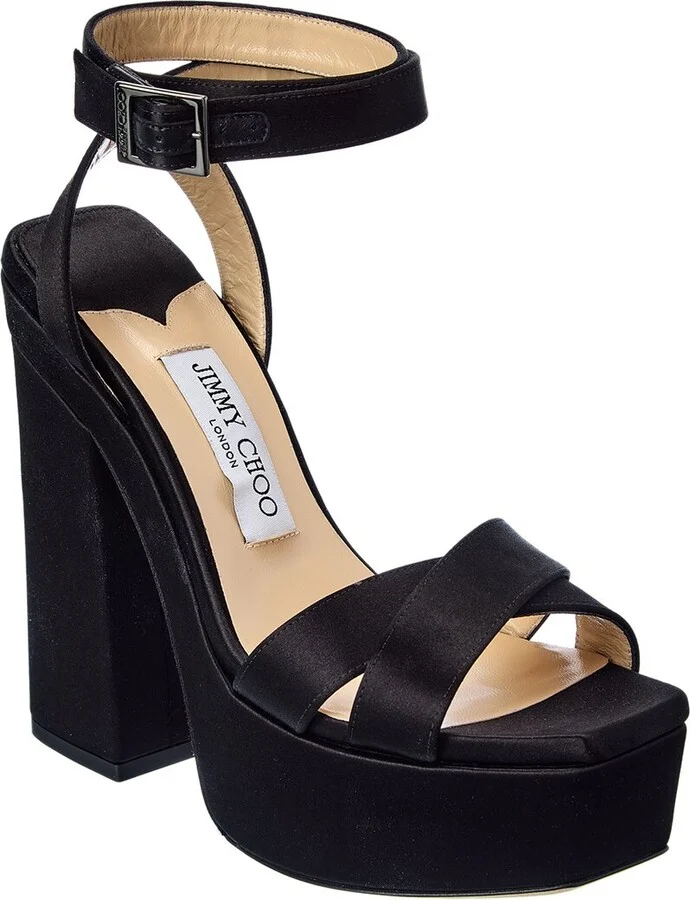 Jimmy Choo Gaia 140 Satin Platform Sandal