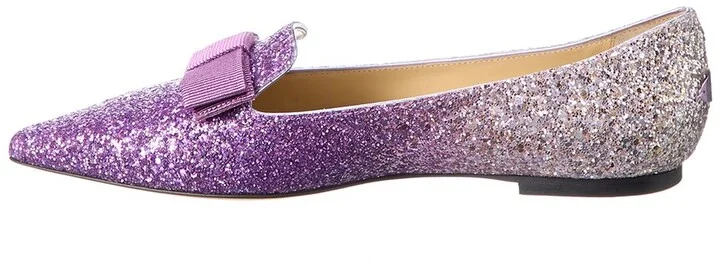 Jimmy Choo Gala Glitter Flat - Image 2