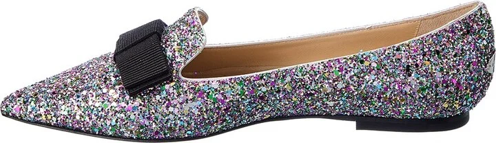 Jimmy Choo Gala Glitter Flat - Image 2