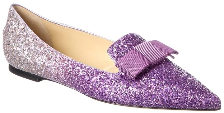 Jimmy Choo Gala Glitter Flat