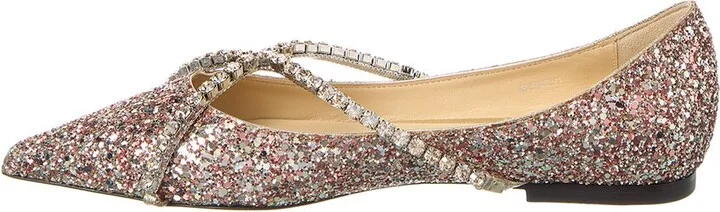 Jimmy Choo Genevi Glitter Flat - Image 2
