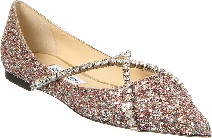 Jimmy Choo Genevi Glitter Flat