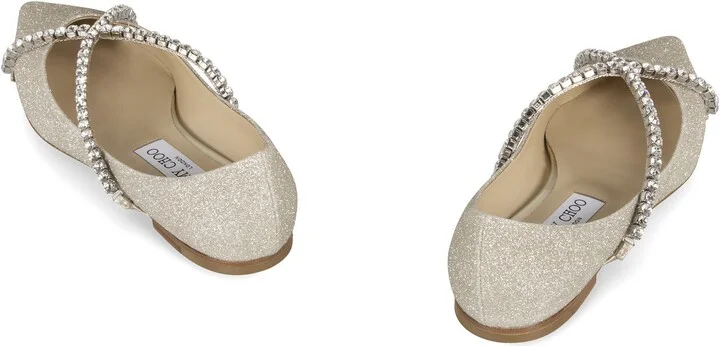Jimmy Choo Genevi Pointy-Toe Ballet Flats - Image 4