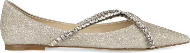 Jimmy Choo Genevi Pointy-Toe Ballet Flats