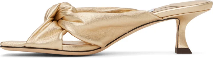 Jimmy Choo Gold Avenue 50 Heeled Sandals - Image 3