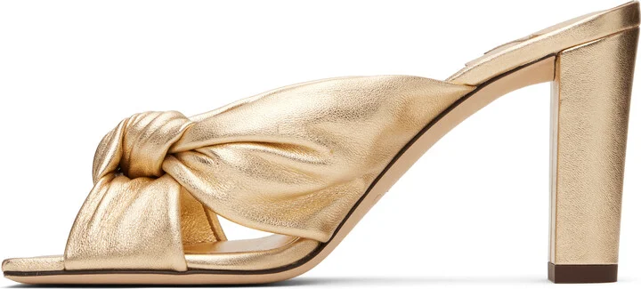 Jimmy Choo Gold Avenue 85 Heeled Sandals - Image 3