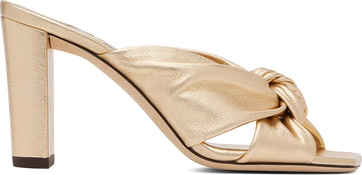 Jimmy Choo Gold Avenue 85 Mules