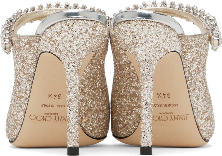 Jimmy Choo Gold Bing 100 Mules - Image 2