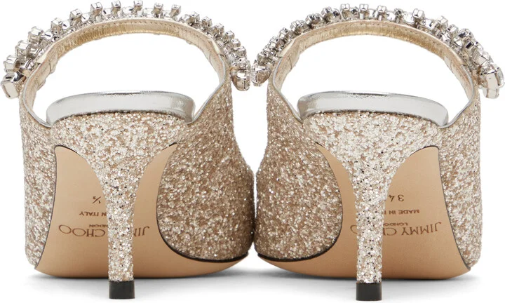 Jimmy Choo Gold Bing 65 Mules - Image 2