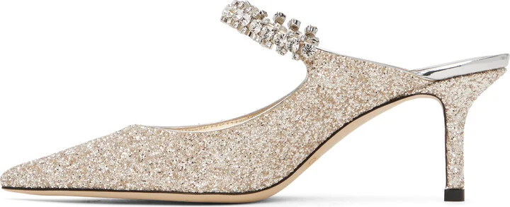 Jimmy Choo Gold Bing 65 Mules - Image 3
