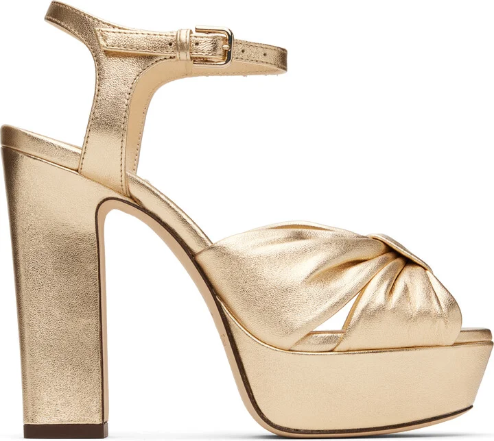 Jimmy Choo Gold Heloise 120 Heeled Sandals