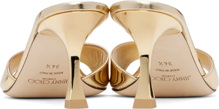 Jimmy Choo Gold Skye 70 Heeled Sandals - Image 2