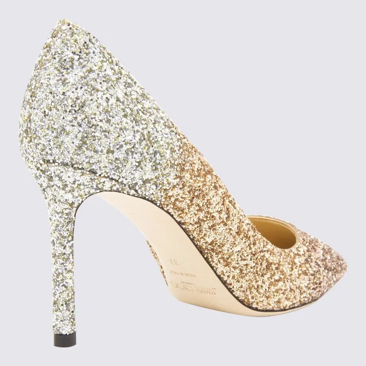 Jimmy Choo Gold Tone Pumps - Image 3