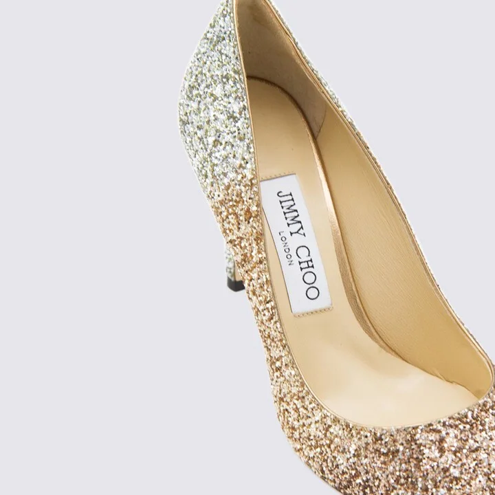Jimmy Choo Gold Tone Pumps - Image 4