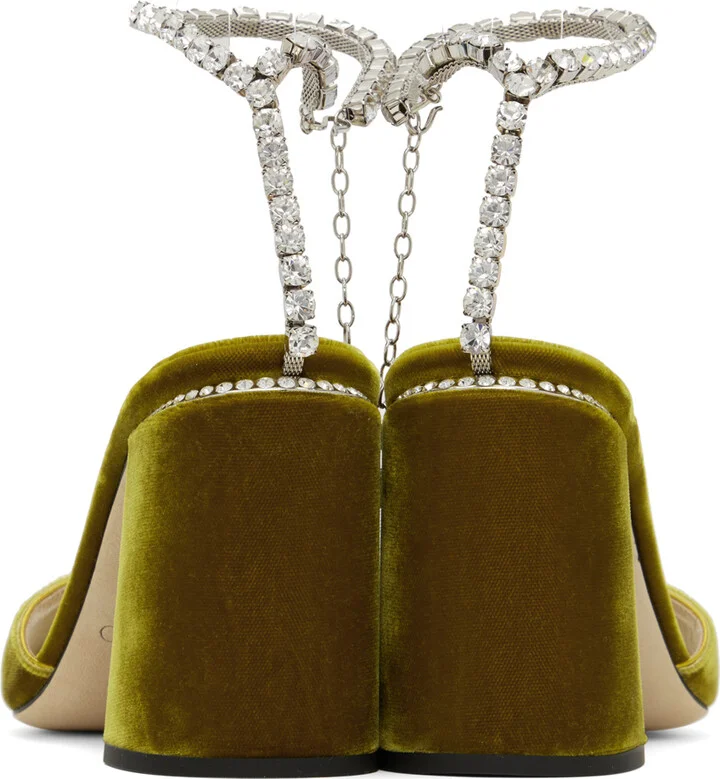 Jimmy Choo Green Saeda 85 Heeled Sandals - Image 2