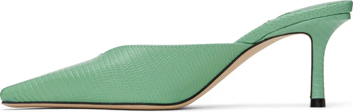 Jimmy Choo Green Vivi 65 Mules - Image 3