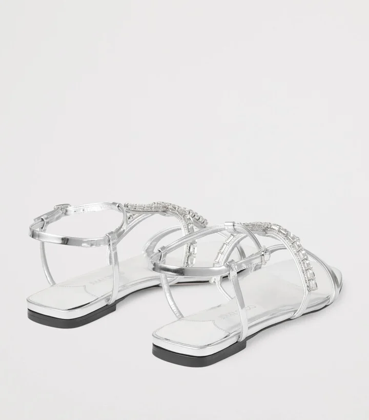 Jimmy Choo Gwyn Flat Leather Sandals - Image 4