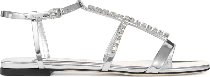 Jimmy Choo Gwyn Flat Leather Sandals