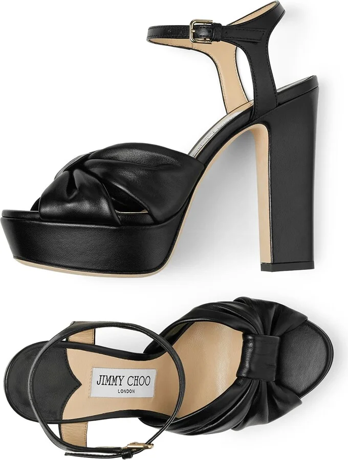 Jimmy Choo Heloise 120 Leather Sandals - Image 5
